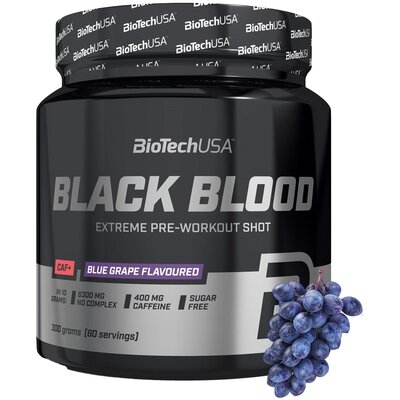 Przedtreningówka BIOTECH Black Blood CAF+ Niebieskie winogrona (300 g)
