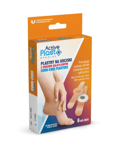 Active Plast, plastry na odciski z kwasem salicylowym, 6 sztuk 
