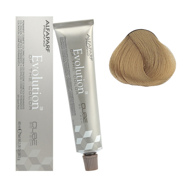 Alfaparf Evolution of the Color Cube trwała farba do włosów 9.31 bardzo jasny blond złocistopopielaty, 60 ml
