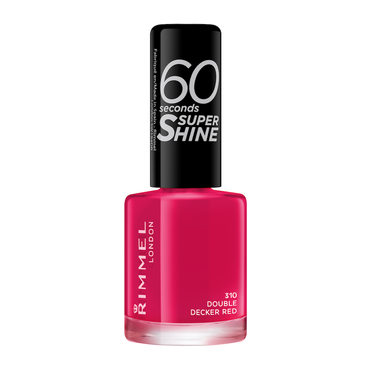 Rimmel 60 Seconds Super Shine szybkoschnący lakier do paznokci 310 double decker red, 8 ml
