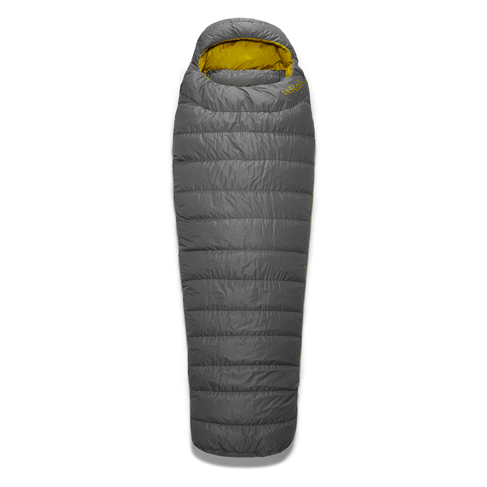 Śpiwór puchowy na lato Rab Ascent Pro 400 granite - 185 (regular) lewy