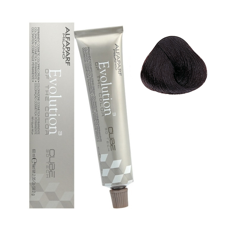 Alfaparf Evolution of the Color Cube trwała farba do włosów 5.53 jasny brąz mahoniowozłocisty, 60 ml