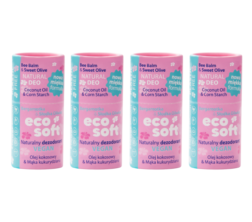 Eco Soft naturalny dezodorant w sztyfcie bez aluminium - Flower Bloom 4x50 g