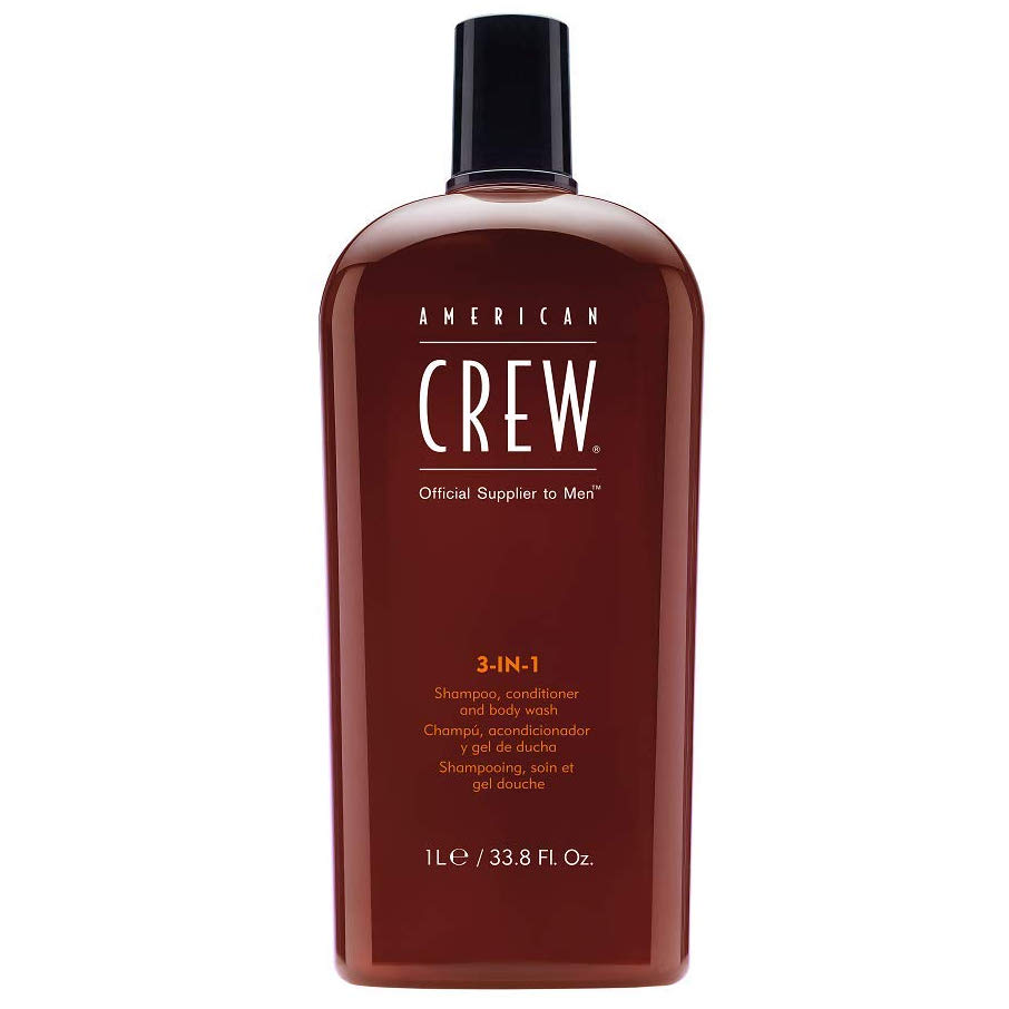 American Crew Classic 3-in-1 szampon, odżywka i żel pod prysznic dla mężczyzn, 1000 ml