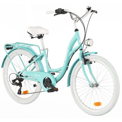 Rower młodzieżowy INDIANA Moena 24 cale 15" dla dziewczynki Lazurowy