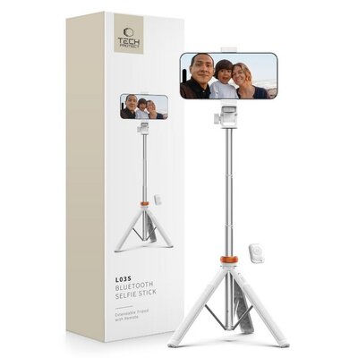 Uchwyt selfie TECH-PROTECT L03S Bluetooth Tripod Biały