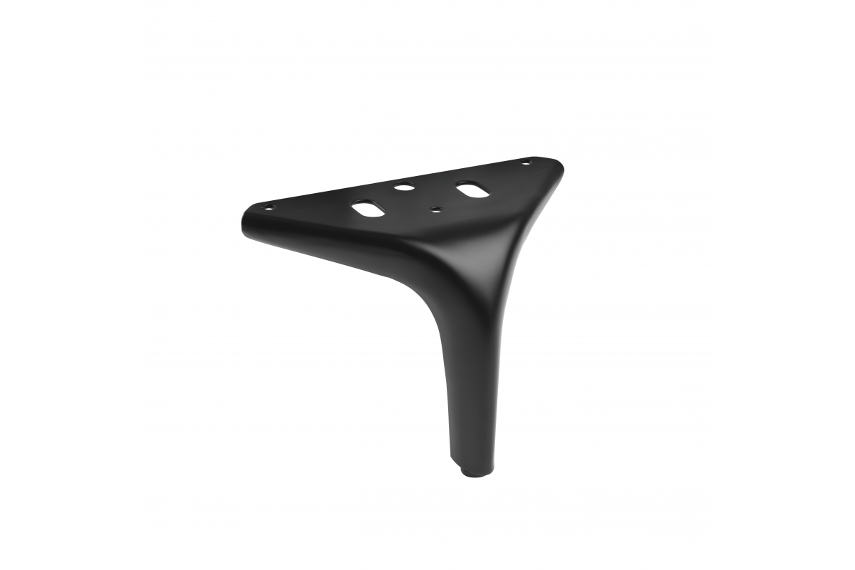 Nóżka meblowa GTV STABILIS, H=120 mm, stal, czarny mat