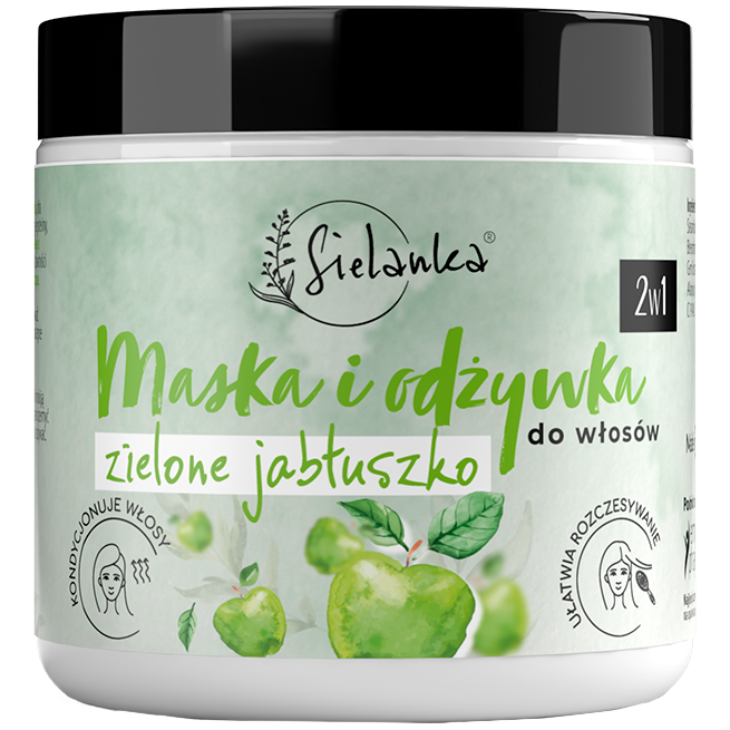 Sielanka Zielone Jabłuszko odżywka i maska 2w1 do włosów, 250 ml