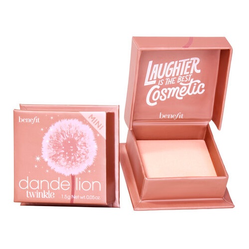 Benefit Dandelion Twinkle Mini Soft Nude-Pink Highlighter rozświetlacz o delikatnym bladoróżowym odcieniu, 1,5 g