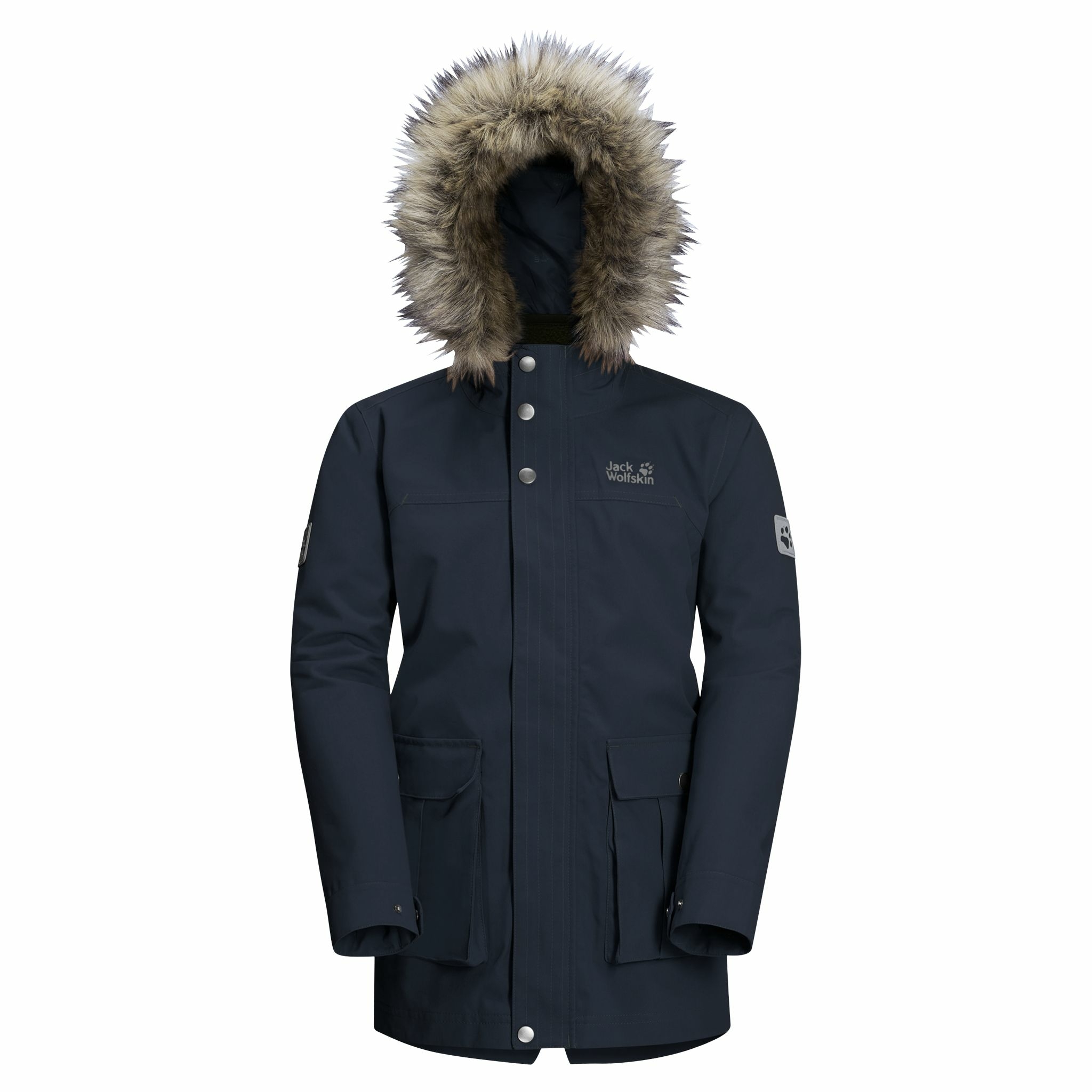 Parka dla chłopca Jack Wolfskin B ELK ISLAND 3IN1 PARKA night blue - 116