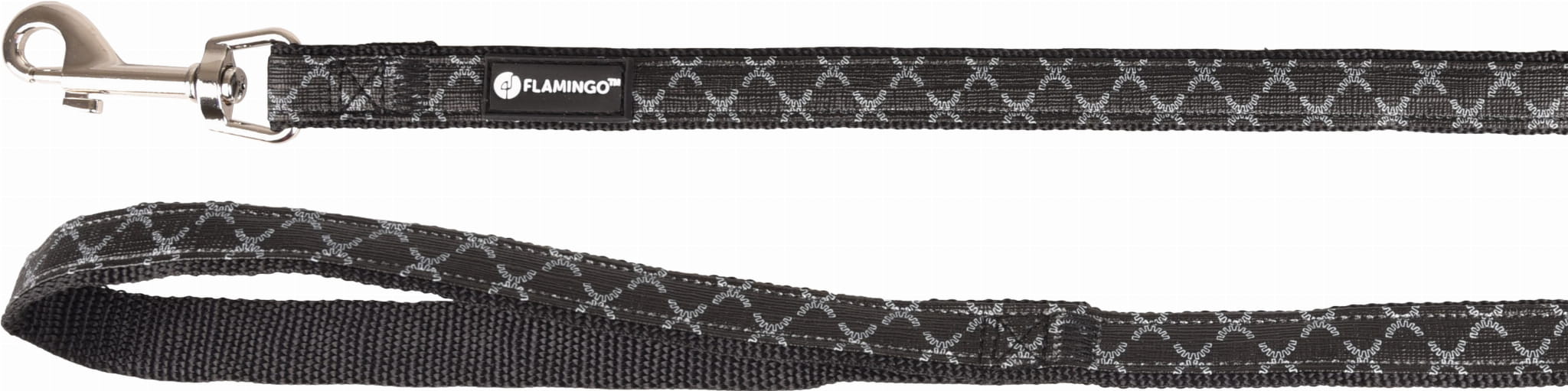 Flamingo Smycz dla psa Odin czarna