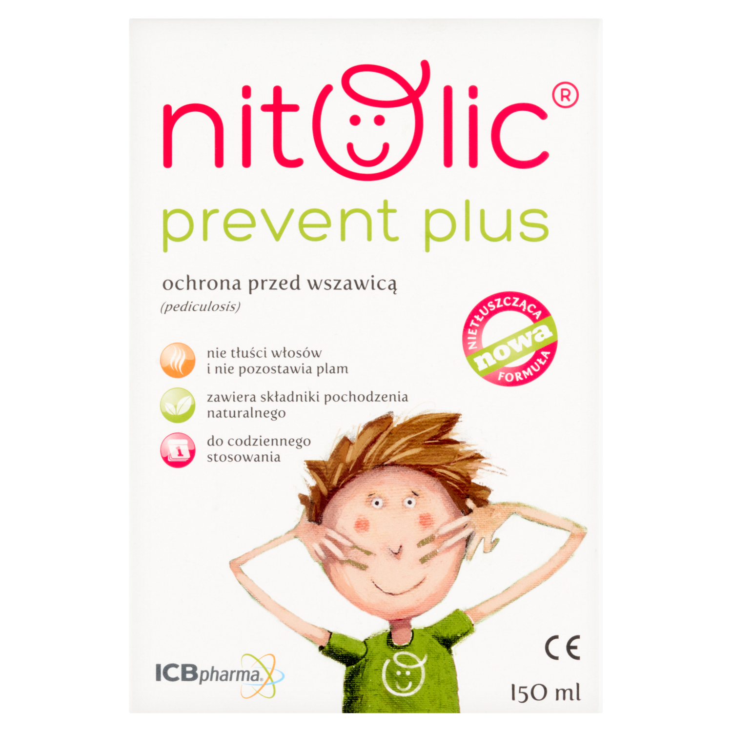 Pipi Nitolic wyrób medyczny: płyn w sprayu przeciw wszawicy do włosów, 150 ml