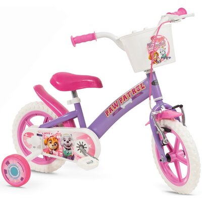 Rower dziecięcy NICKELODEON Psi Patrol 12 cali dla dziewczynki Fioletowy