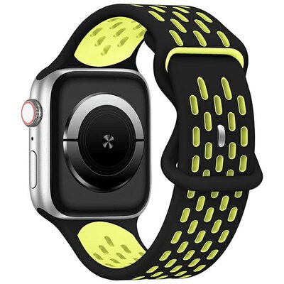 Pasek BELINE New Sport Silicone do Apple Watch 4/5/6/7/8/9/SE/SE 2/SE 2022 (38/40/41mm) Czarno-źółty