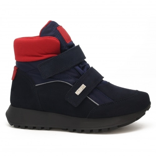 Trzewiki Ocieplane Bartek 17165003, Granatowo-Czerwony