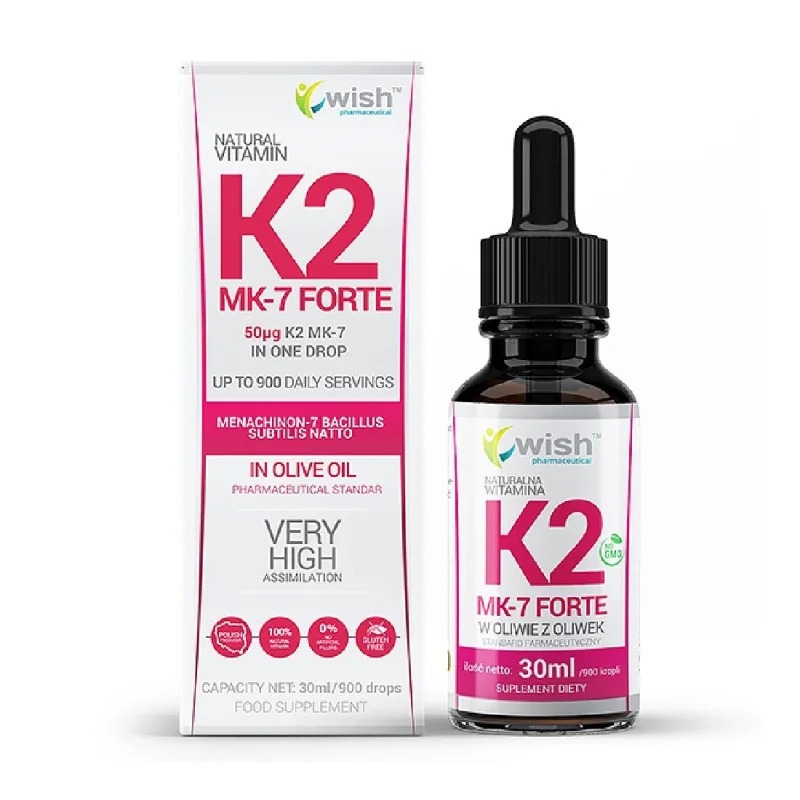 Wish K2MK-7 Forte suplement diety, 30 ml