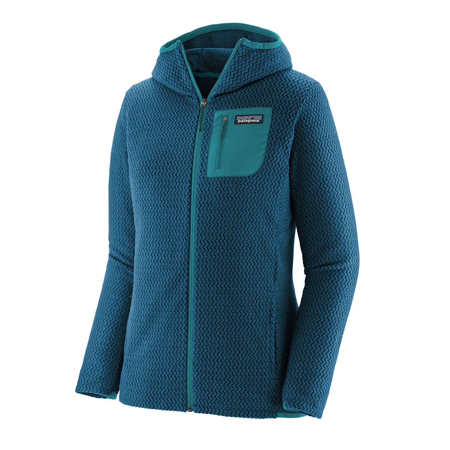 Damski polar Patagonia Women's R1 Air Full Zip Hoody lagom blue - XS