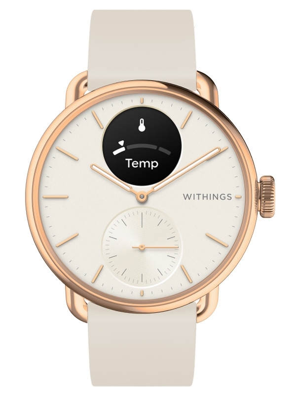 Withings Scanwatch 2 38mm Różowe Złoto - zegarek z funkcją EKG, pomiarem pulsu i SPO2 oraz mierzeniem aktywności fizycznej i snu