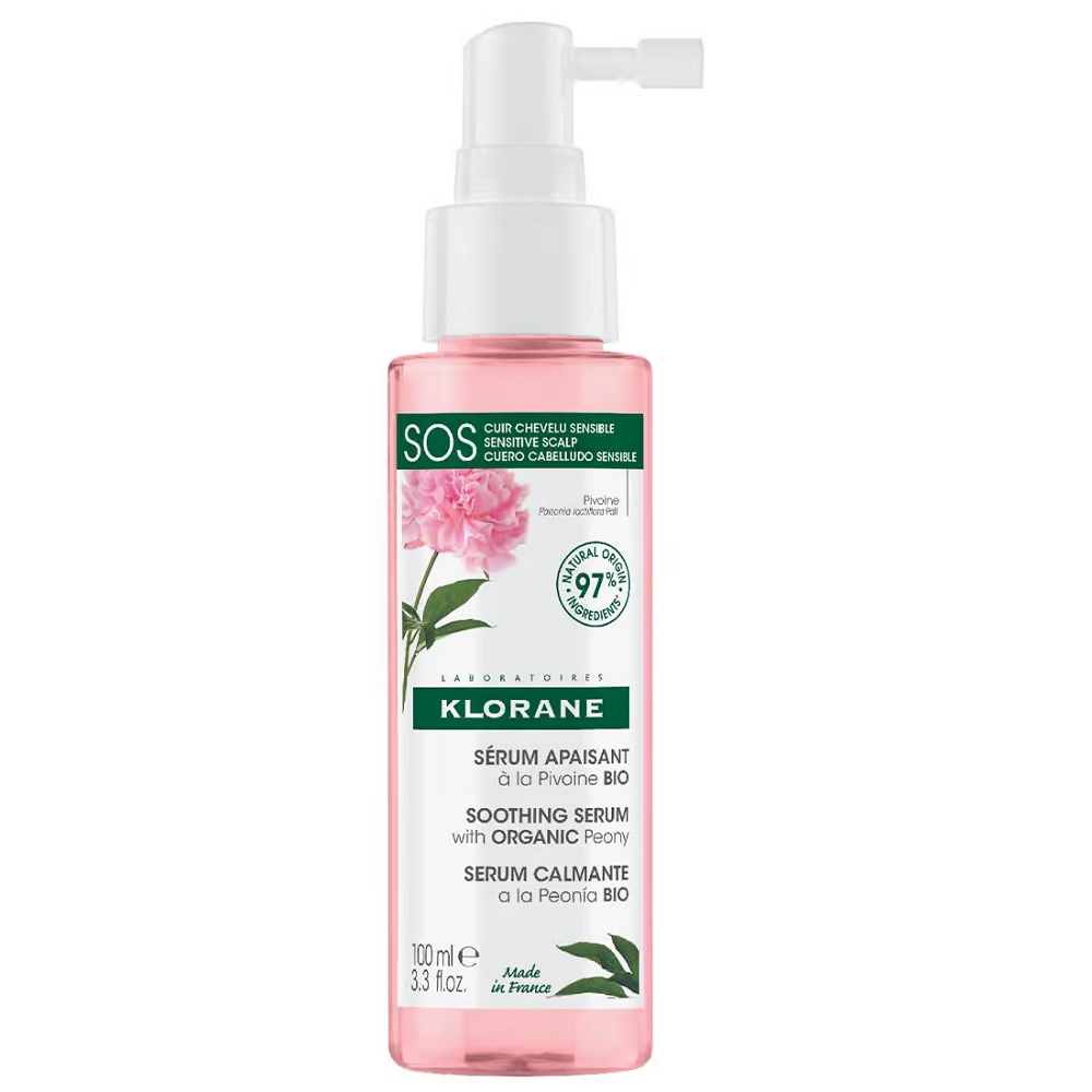 Klorane Peony Hair łagodzące serum z organiczną piwonią, 100 ml