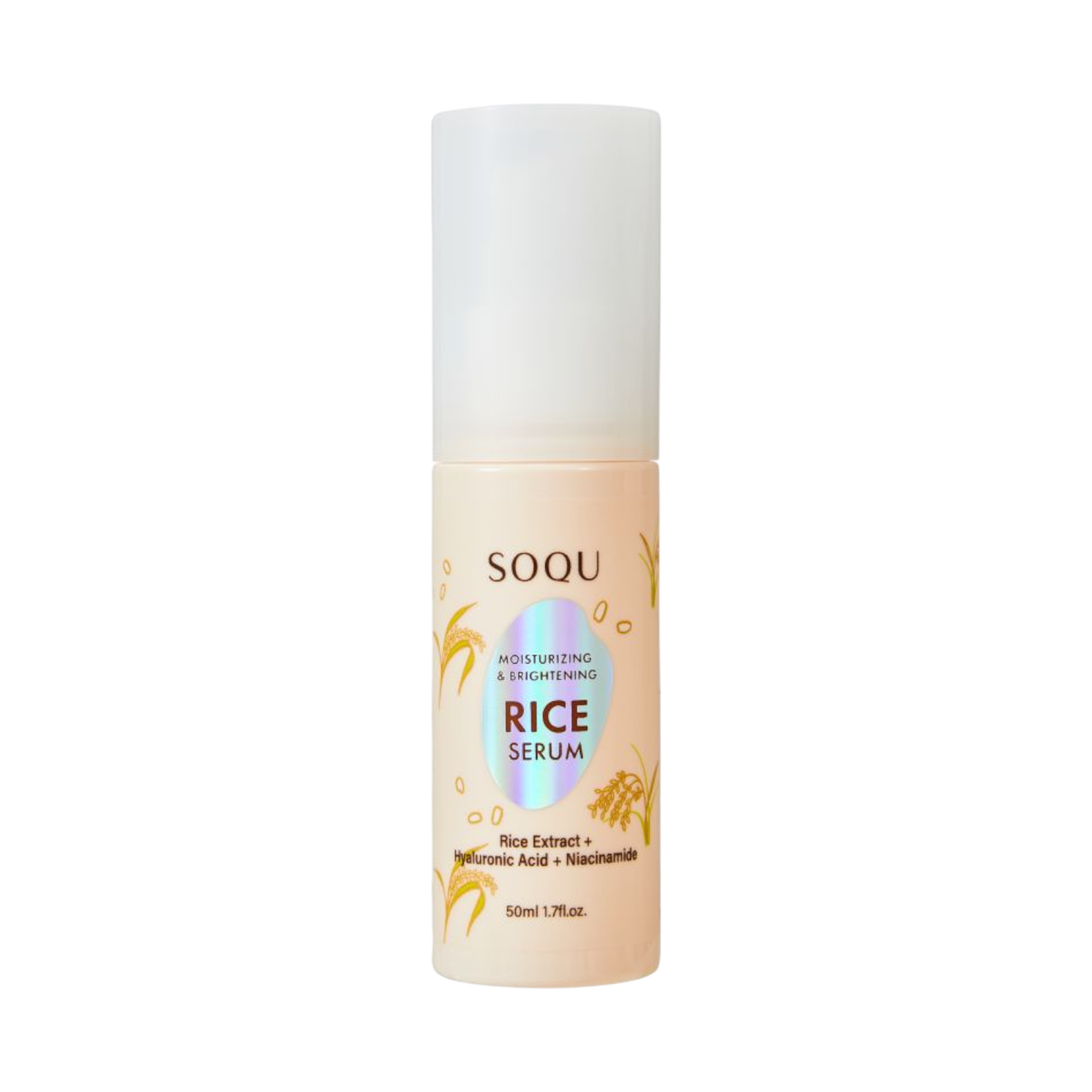 Soqu Moist&Bright nawilżające i rozjaśniające serum do twarzy z ryżem, 50 ml