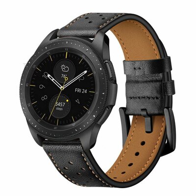 Pasek TECH-PROTECT Leather do Samsung Galaxy Watch 4/5/5 Pro/6 Czarny
