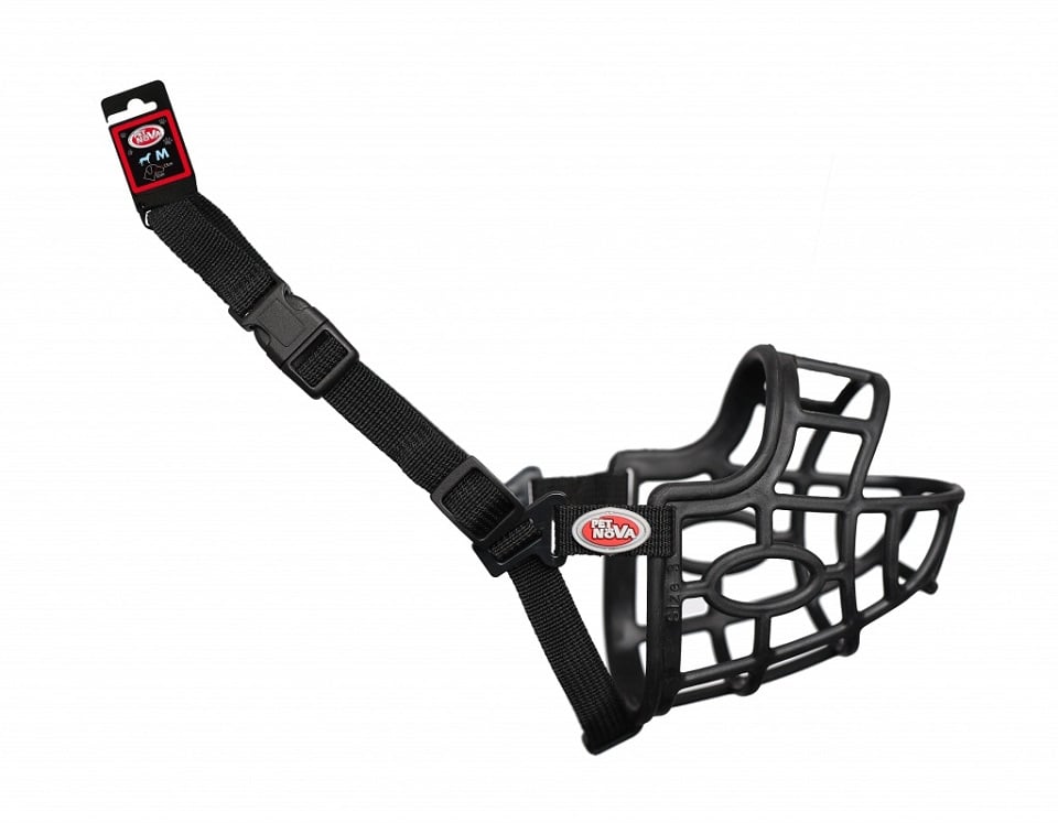 PET NOVA Kaganiec plastikowy elastyczny M kufa 32cm pasek 44-60cm