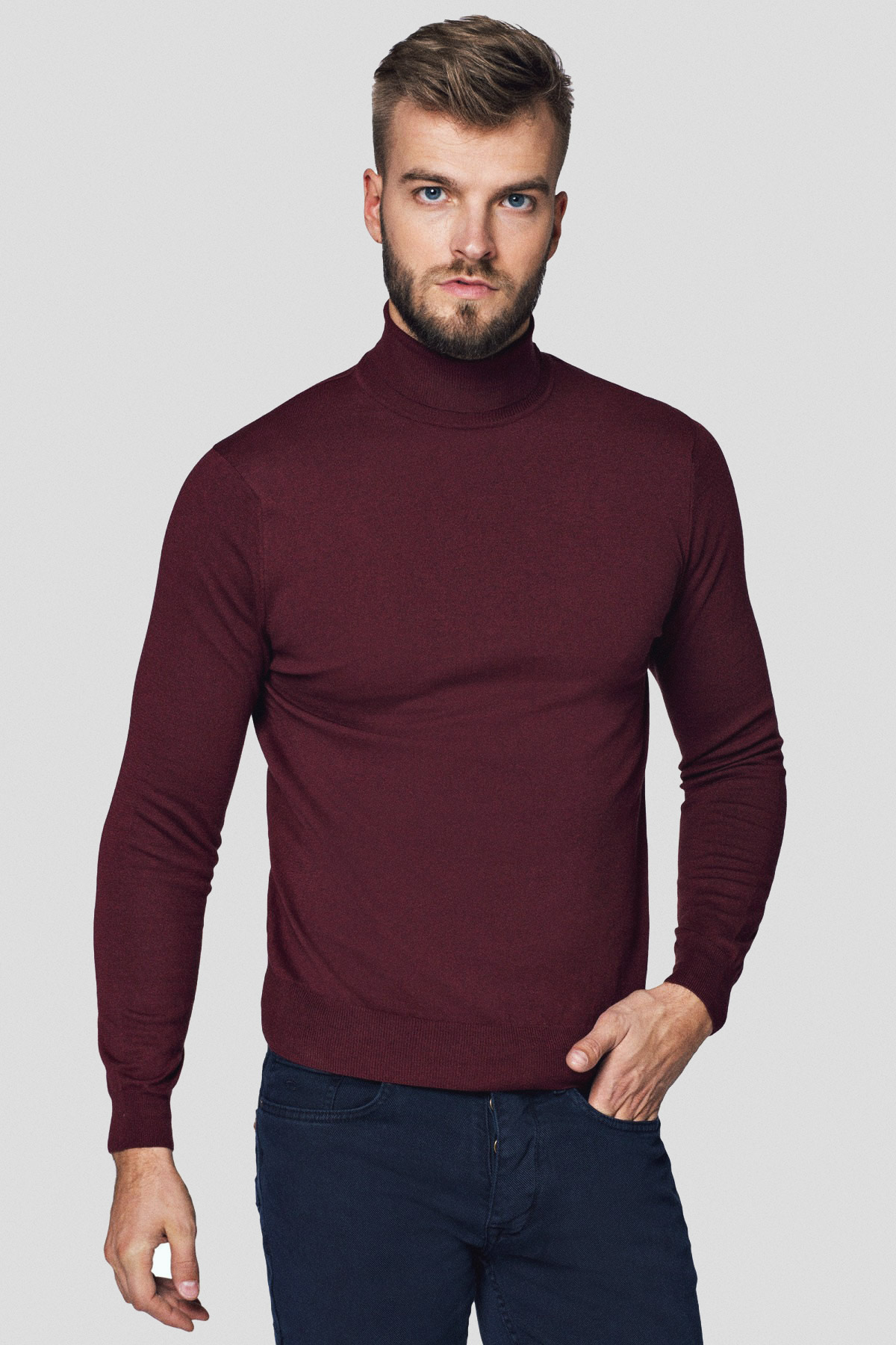 Lancerto Golf Bordowy Bawełniany Sterling