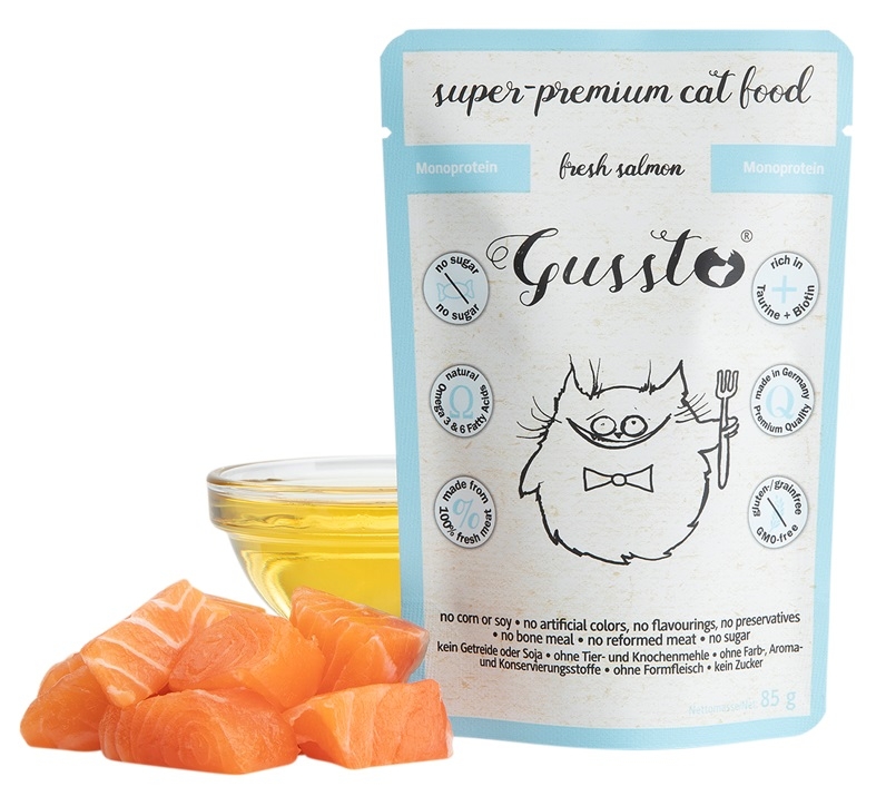 GUSSTO Cat Fresh Salmon mokra karma dla kotów świeży łosoś 85 g