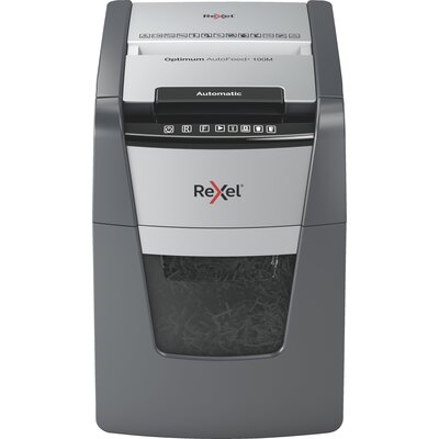 Niszczarka REXEL Optimum AutoFeed+ 100X 2020100XEU 34 L, P-4, Konfetti, Funkcja cofania