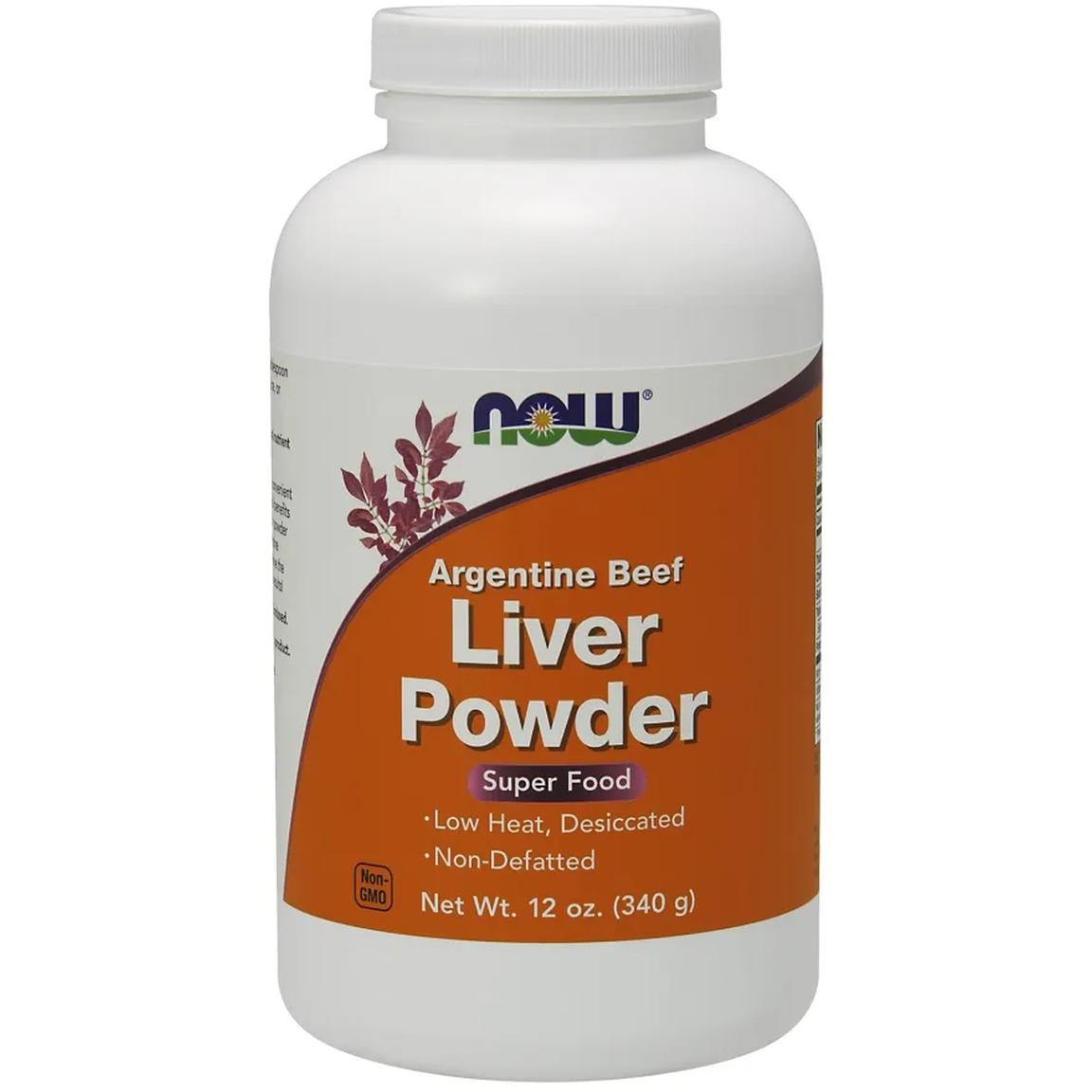 Now Foods Liver Powder suplement diety, Argentine Beef, 340 g
