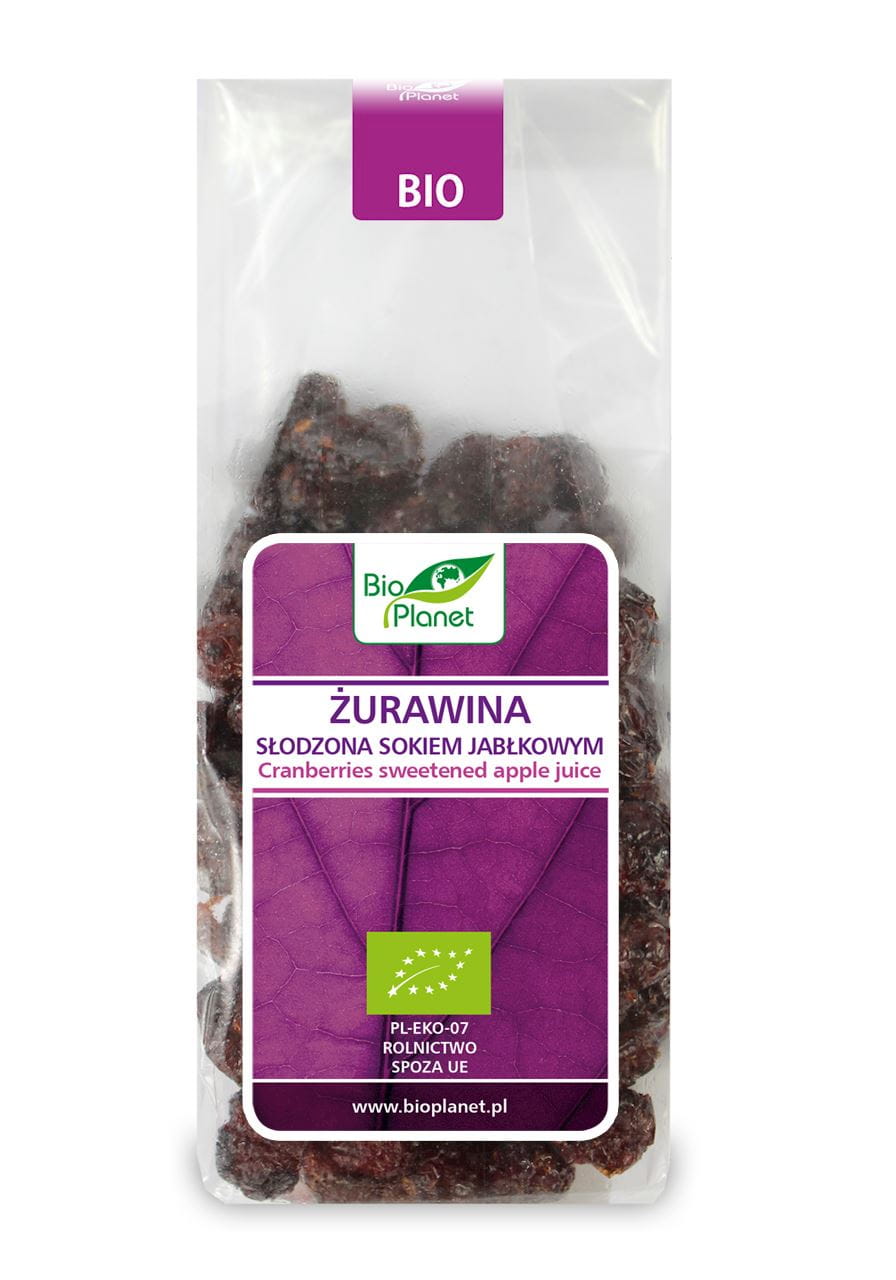 Żurawina słodzona sokiem jabłkowym BIO 100g ( Bio Planet )