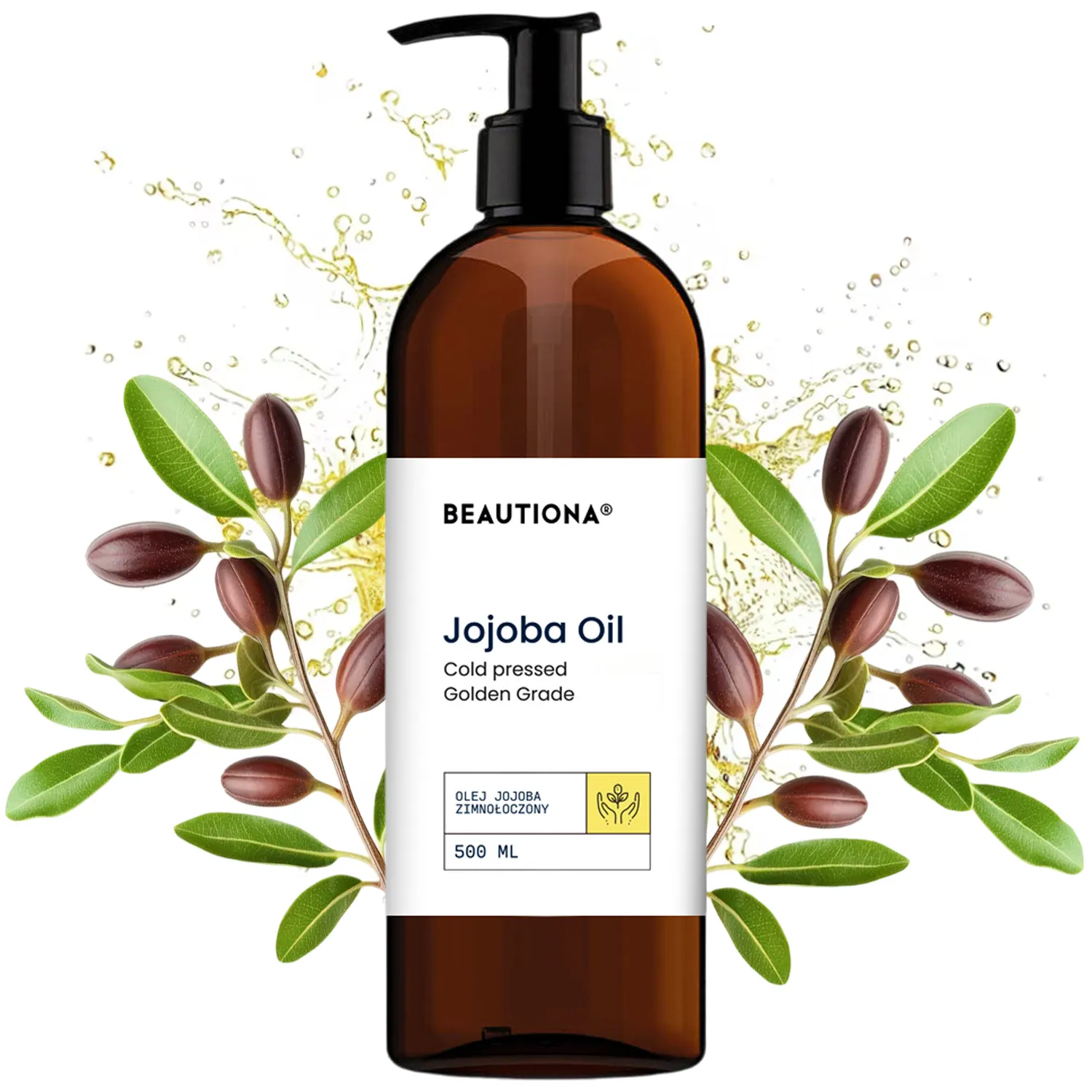 Beautiona Pure nawilżający olej jojoba nierafinowany, 500 ml