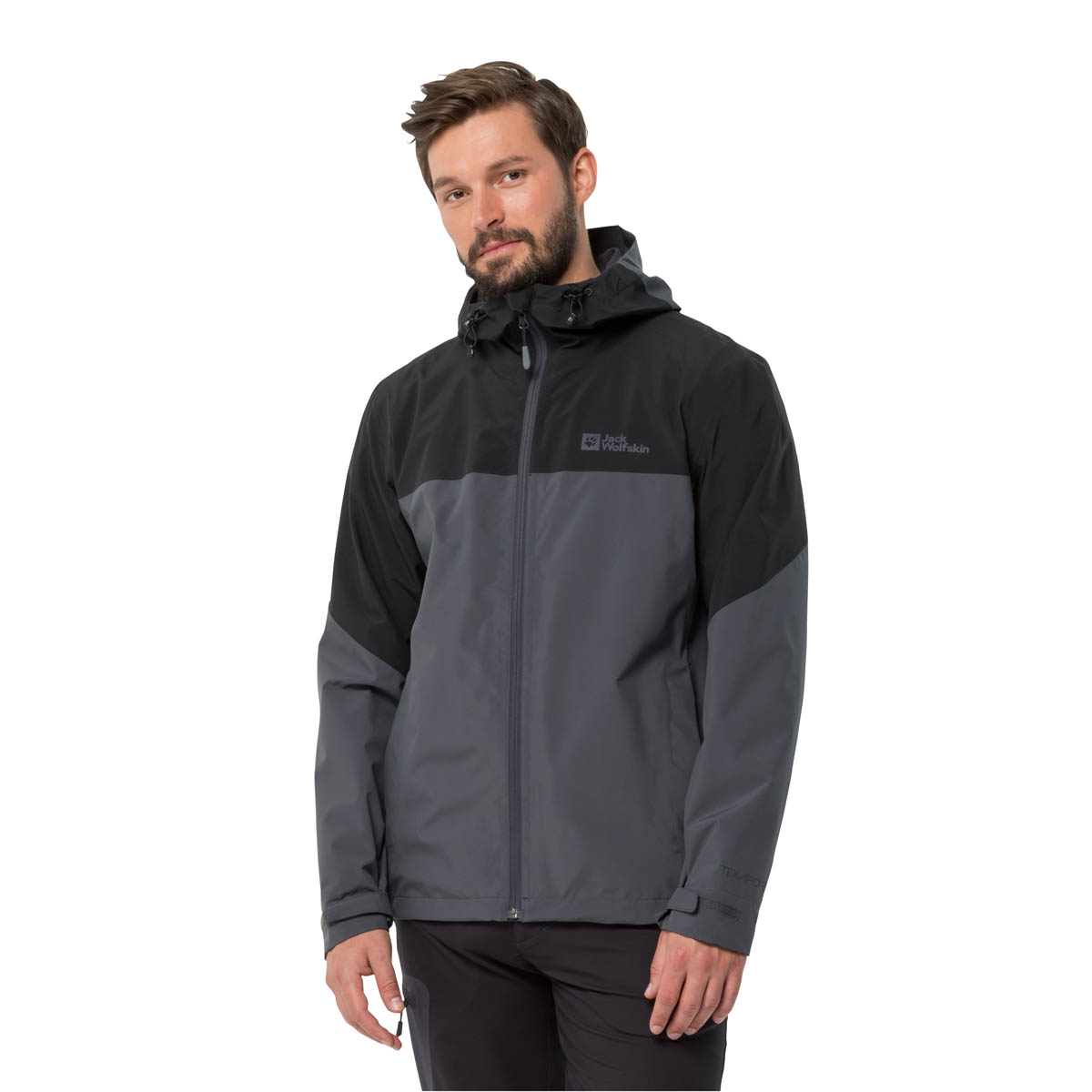 Męska kurtka przeciwdeszczowa Jack Wolfskin WEILTAL 2L JKT M ebony - XL