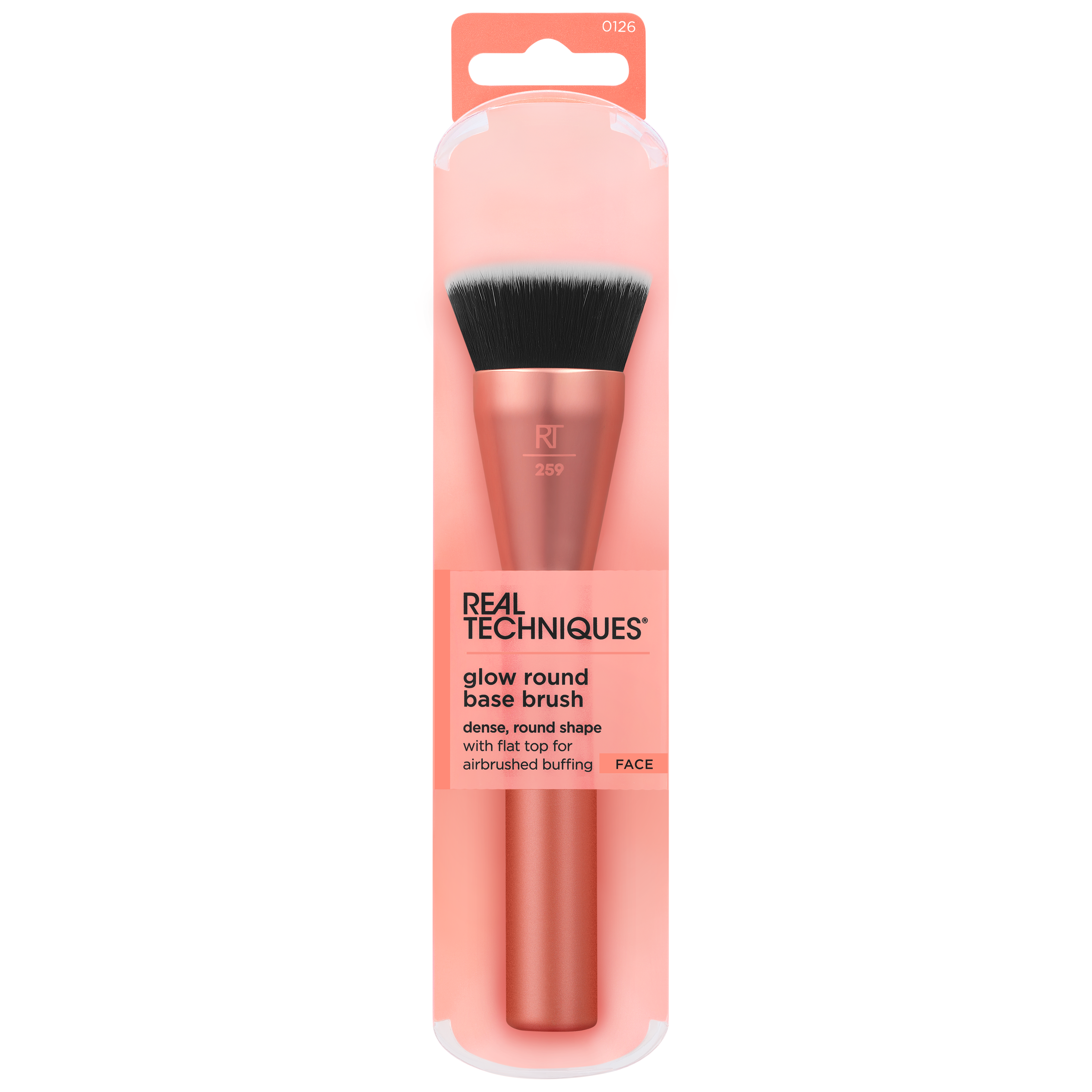 Real Techniques Glow Round Base Brush wielofunkcyjny pędzel do aplikacji podkładu, 1 szt.