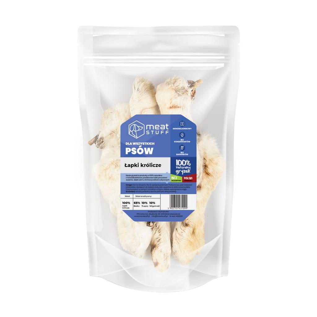 MEAT STUFF Łapki królicze z futrem 100g