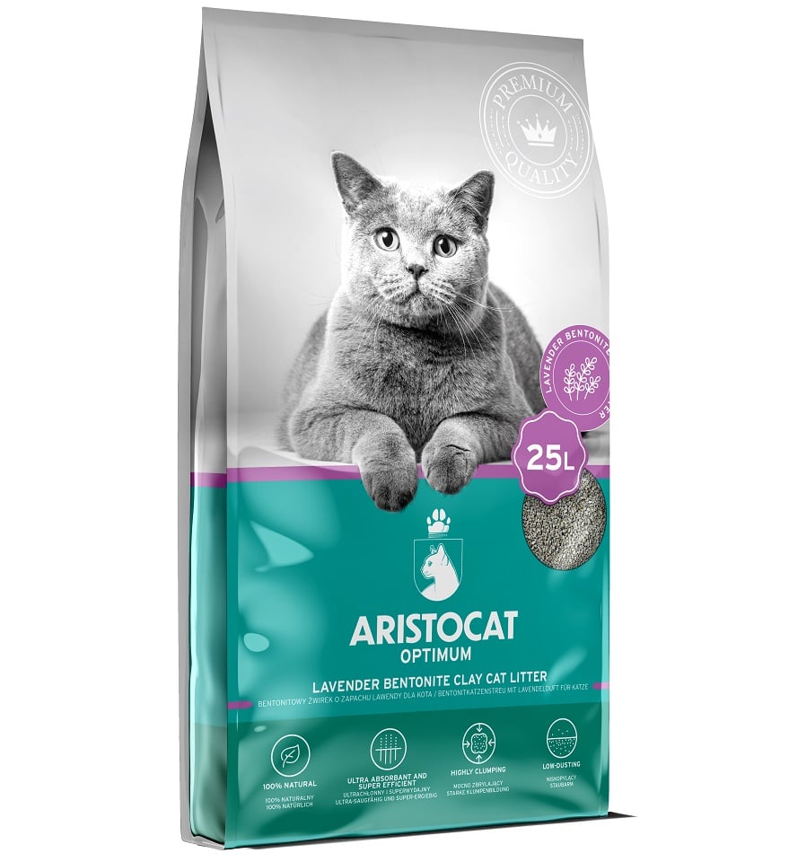 ARISTOCAT Optimum Lawendowy 25 l bentonitowy żwirek o zapachu lawendy dla kota