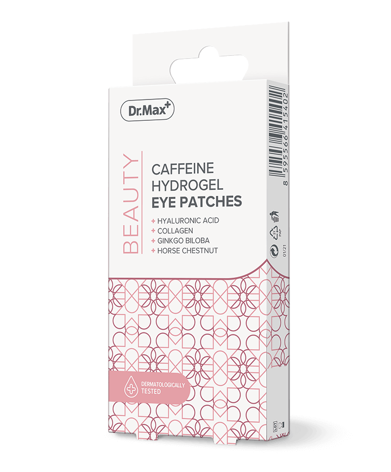 Beauty Dr.Max, hydrożelowe płatki pod oczy z kofeiną, 8 sztuk