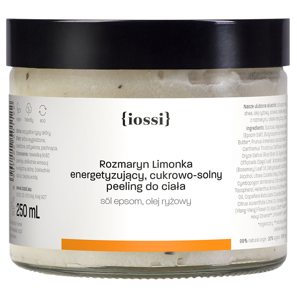 Iossi Rozmaryn Limonka peeling cukrowo-solny do ciała, 250 ml