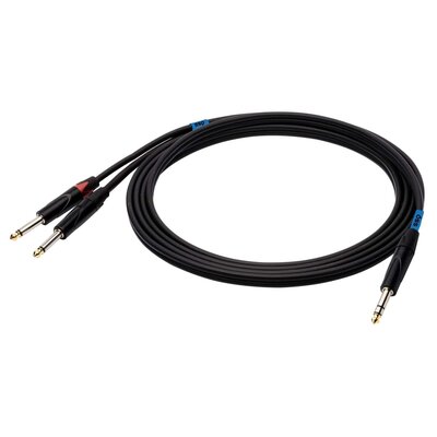 Kabel SSQ JSJM3 Jack stereo 6.3 mm - 2 x Jack 6.3 mm 3 m