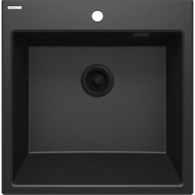 Zlewozmywak jednokomorowy DEANTE Eridan ZQE G10K Grafitowy metalik 61x60