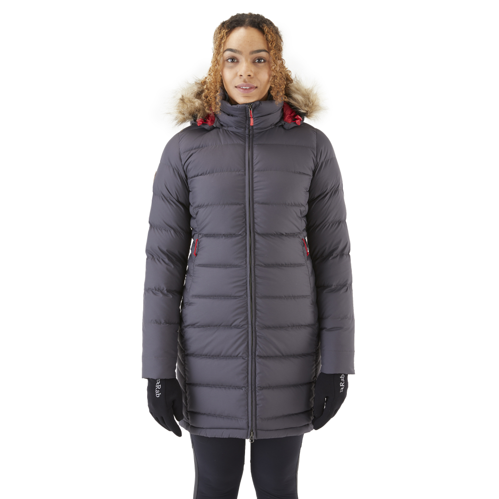 Damski płaszcz puchowy Rab Deep Cover Down Parka graphene - L