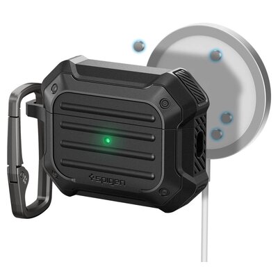 Etui na słuchawki SPIGEN Tough Armor Mag MagSafe Apple Airpods Pro 1/2 Czarny