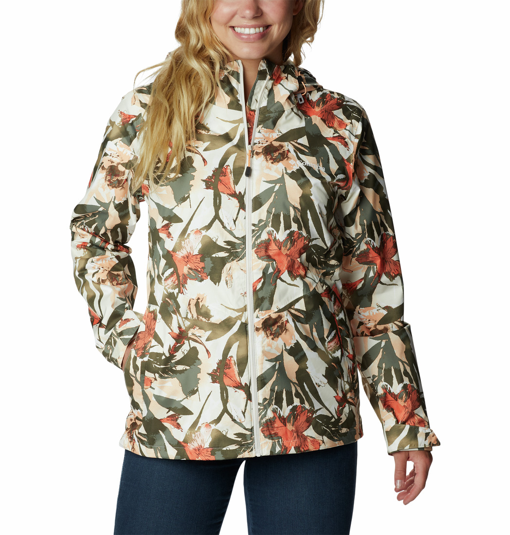 Damska kurtka przeciwdeszczowa Columbia Inner Limits II Jacket chalk/floriculture - M