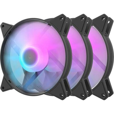 Wentylator DARKFLASH C6 A-RGB Czarny (3 szt.)