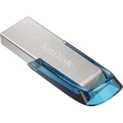 Pendrive SANDISK Ultra Flair 64GB, USB 3.2 Gen. 1 (USB 3.0), Odczyt 150 Mb/s Srebrno-niebieski