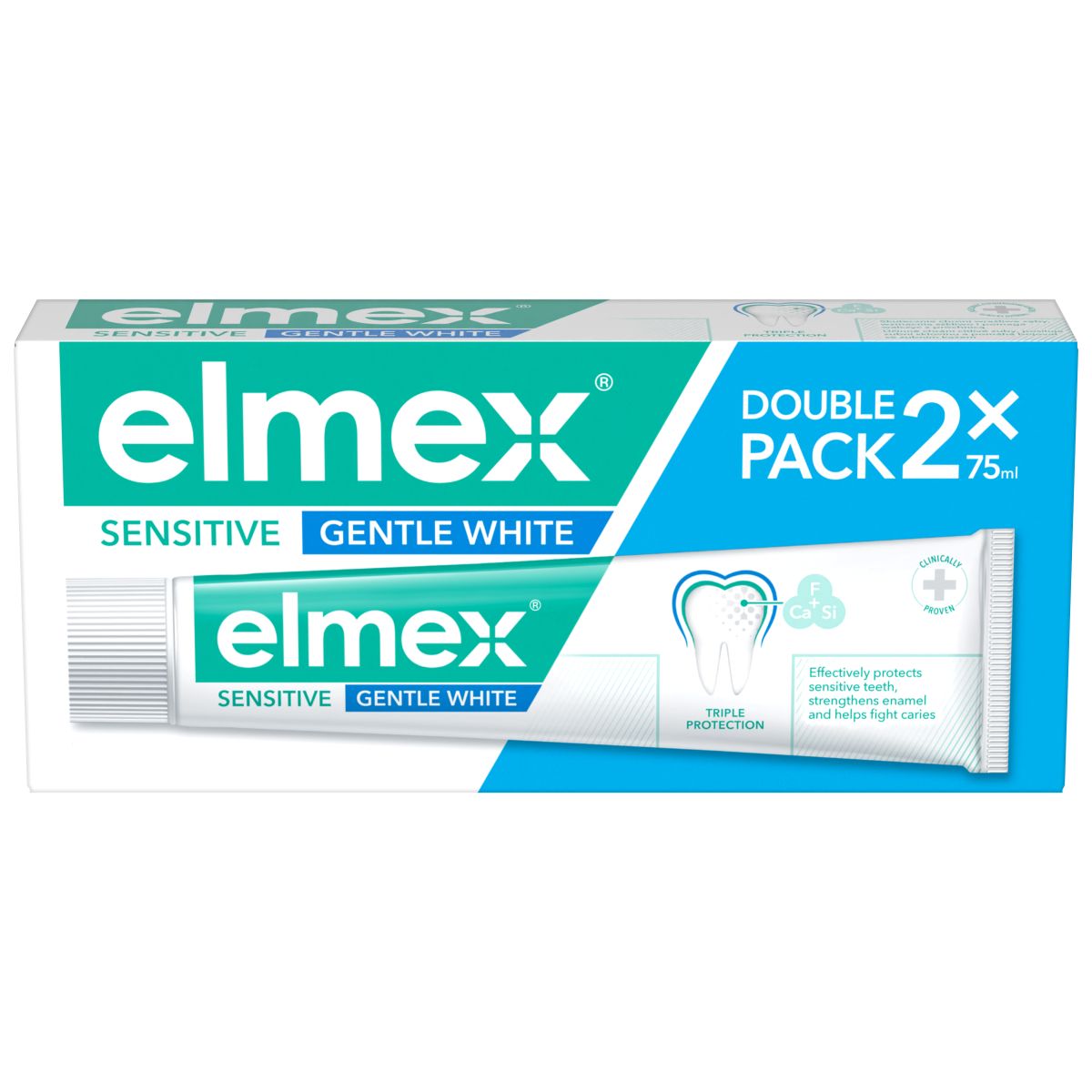 Elmex Sensitive Whitening dwupak pasty do zębów, 2x75 ml