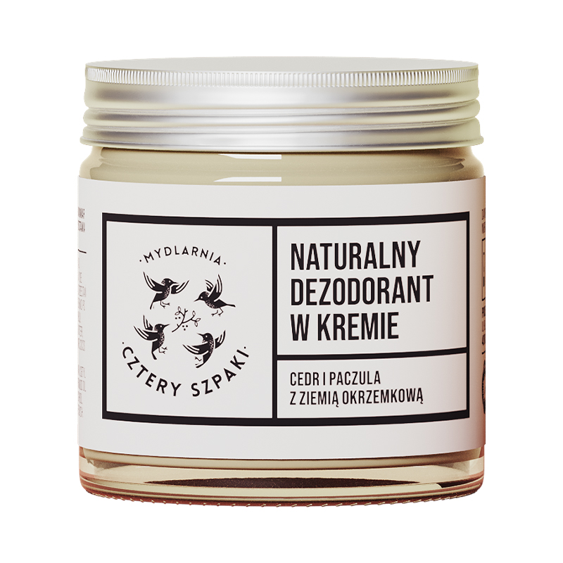 Mydlarnia Cztery Szpaki naturalny dezodorant w kremie cedr i paczula, 60 ml