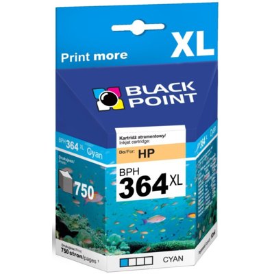 Tusz BLACK POINT do HP 364 XL CB323EE Błękitny 12 ml BPH364XLC