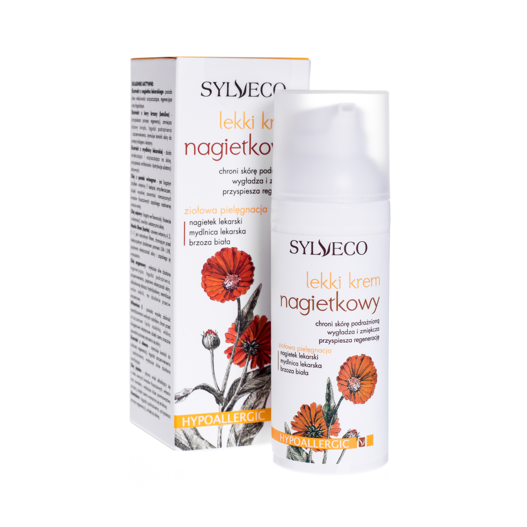 Sylveco, lekki krem nagietkowy, 50 ml