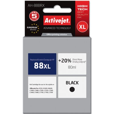 Tusz ACTIVEJET do HP 88 XL C9396AE Czarny 80 ml AH-88BRX